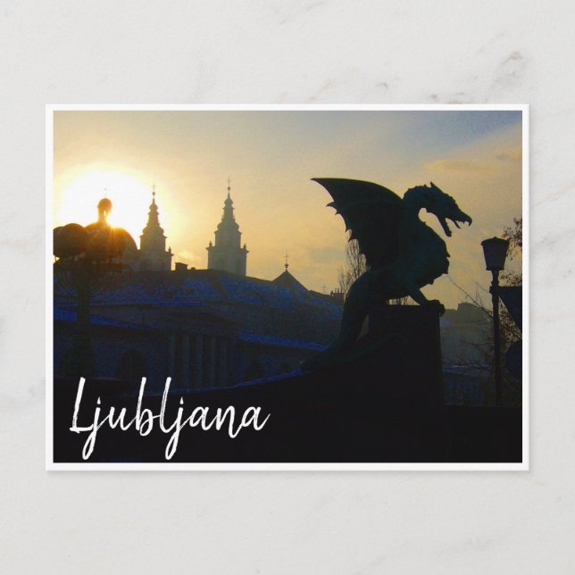 Cartão Postal ponte do dragão liubliana (Frente)
