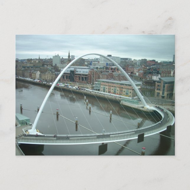 Cartão Postal Ponte do Milênio de Gateshead (Frente)