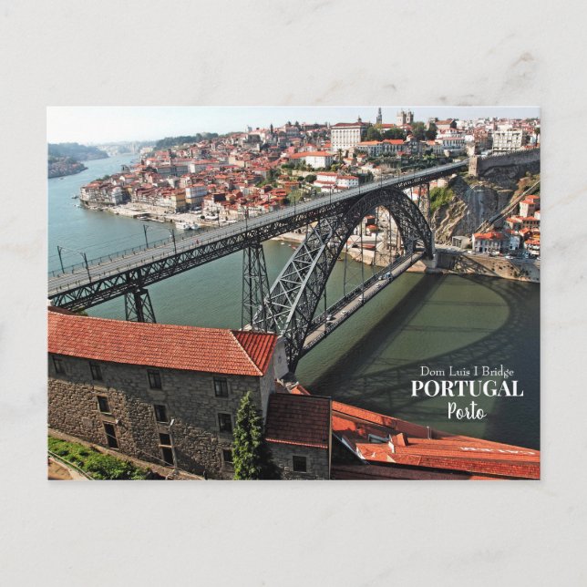 Cartão Postal Ponte do Porto sobre o rio Douro, Portugal (Frente)