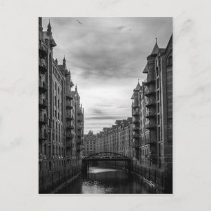 Cartão Postal Ponte do rio Black and White Storehouse