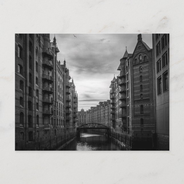 Cartão Postal Ponte do rio Black and White Storehouse (Frente)