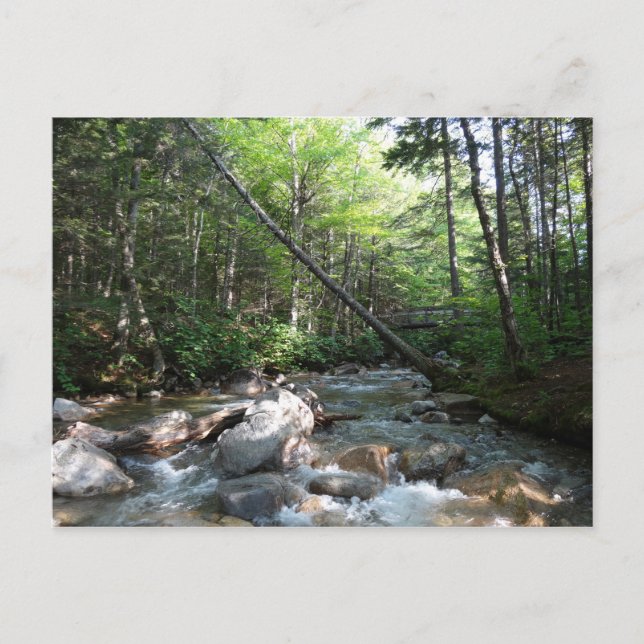 Cartão Postal Ponte do rio Pemigewasset em Nova Hampshire (Frente)