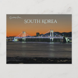 Cartão Postal Ponte em Busan Coreia do Sul