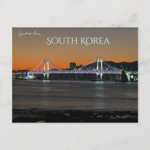 Cartão Postal Ponte em Busan Coreia do Sul