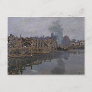 Cartão Postal Ponte em Reparo por Claude Monet