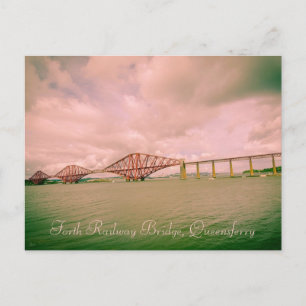 Cartão Postal Ponte ferroviária da Forte, perto de Edimburgo, c