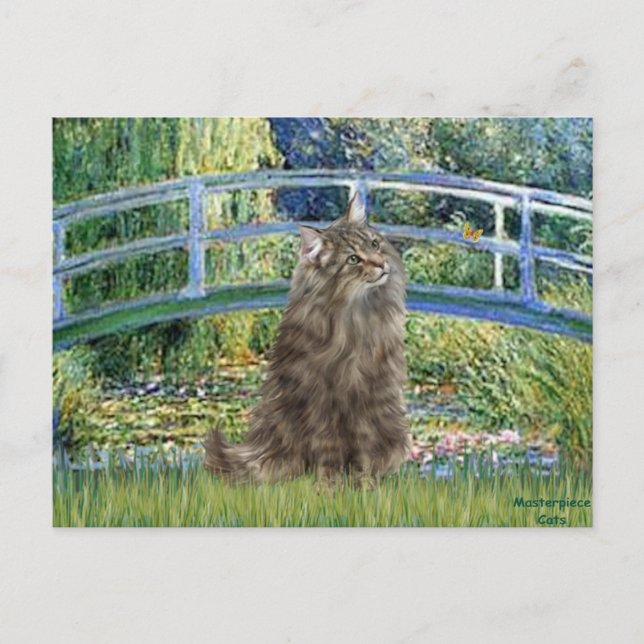 Cartão Postal Ponte - gato Floresta Norueguesa (Frente)