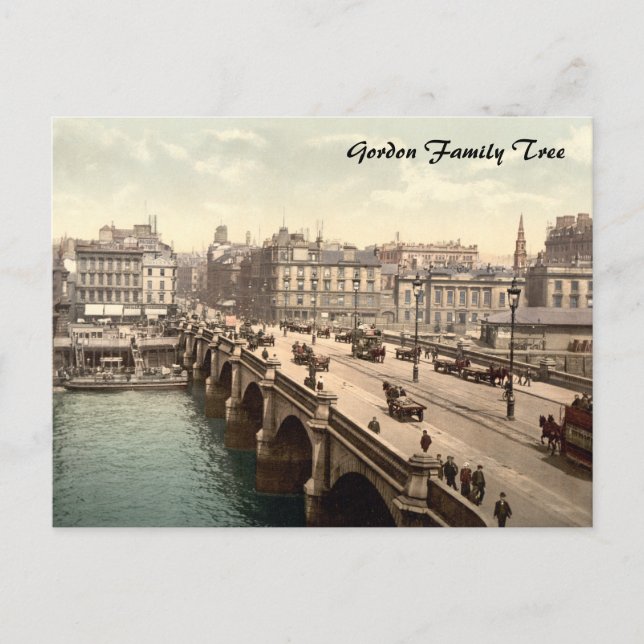 Cartão Postal Ponte Glasgow, Glasgow, Escócia (Frente)