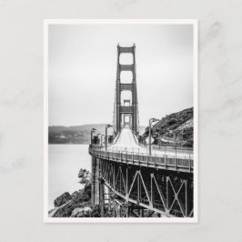 Cartão Postal Ponte Golden Gate de São Francisco Preto e Branco
