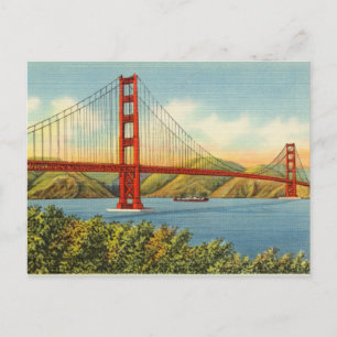 Cartão Postal Ponte Golden Gate Vintage Viagem San Francisco