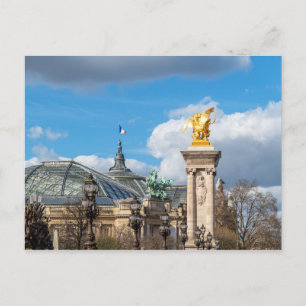 Cartão Postal Ponte Grand Palais e Pont Alexandre III - Paris
