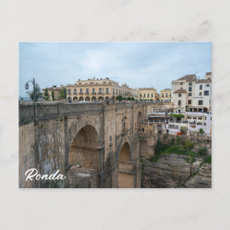 Cartão Postal Ponte histórica antiga em Ronda, Espanha