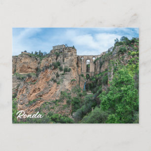 Cartão Postal Ponte histórica antiga em Ronda, Espanha