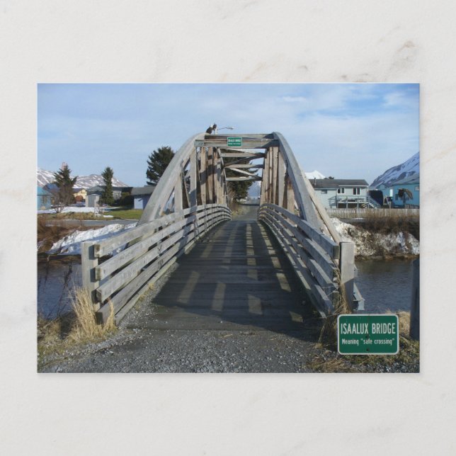 Cartão Postal Ponte Isaalux na cidade de Unalaska, AK (Frente)