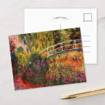 Cartão Postal Ponte Japonesa | Claude Monet<br><div class="desc">Ponte japonesa, também conhecida como Water-Lily Pond (1900), de uma série de pinturas de petróleo do impressionista francês Claude Monet. A série "Lírios d'Água" de Monet retrata o jardim floral em sua casa, e foi o principal foco de seu trabalho nos últimos 30 anos de sua vida. Use as ferramentas...</div>