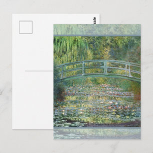 Cartão Postal Ponte Japonesa de Claude Monet Arte da Ninféia
