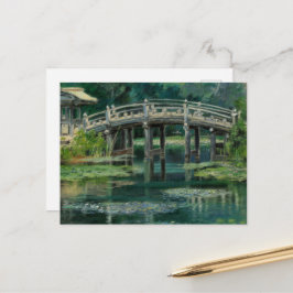 Cartão Postal Ponte Japonesa Lírios Claude Monet Estilo