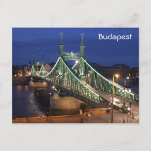 Cartão Postal Ponte Liberdade por noite - Budapeste