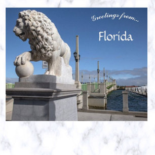 Cartão Postal Ponte Lion St Augustine Flórida