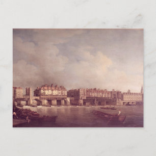 Cartão Postal Ponte Londres antes da alteração em 1757