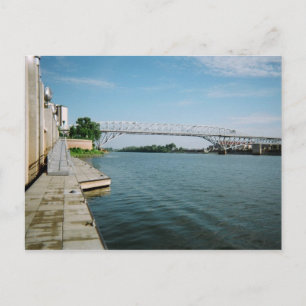 Cartão Postal Ponte Long-Allen sobre o rio Vermelho