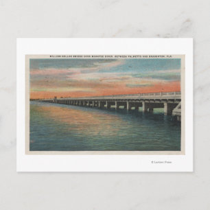Cartão Postal Ponte milionária sobre o rio Manatee,