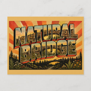 Cartão Postal Ponte Natural Alabama Arco de Arenito Arte Antigo