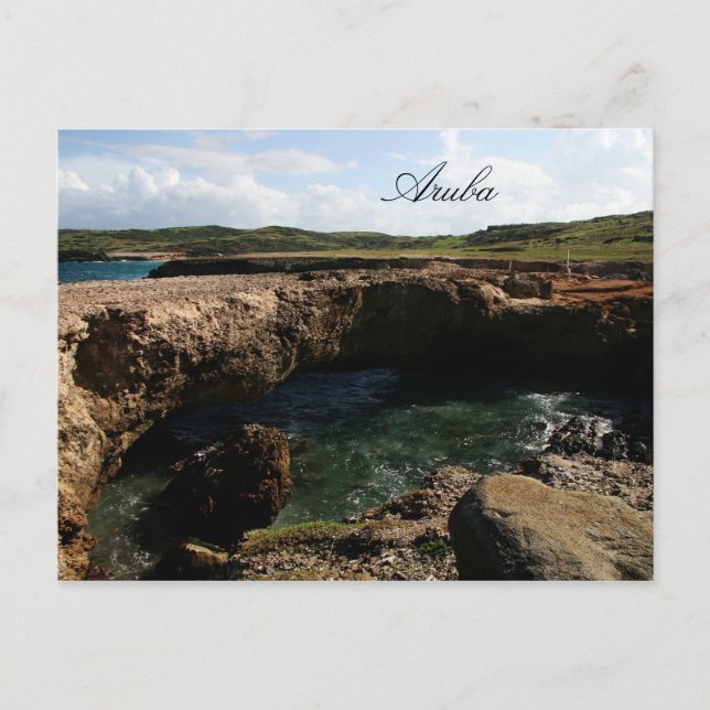 Cartão Postal Ponte natural pequena em Aruba (Frente)