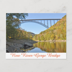 Cartão Postal Ponte New River Gorge na estação de outono