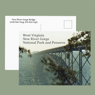 Cartão Postal Ponte New River Gorge West Virginia Foto