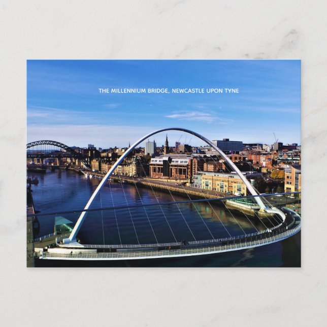 Cartão Postal Ponte Newcastle Millennium (Frente)
