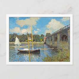 Cartão Postal Ponte no Argenteuil por Claude Monet
