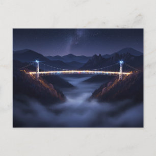 Cartão Postal Ponte Noturna de Gatlinburg, Tennessee