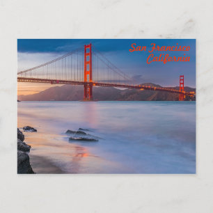 Cartão Postal Ponte Ouro de São Francisco no pôr do sol
