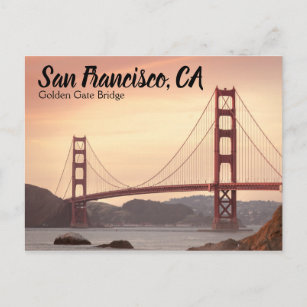 Cartão Postal Ponte Ouro do Portão da Califórnia em São Francisc
