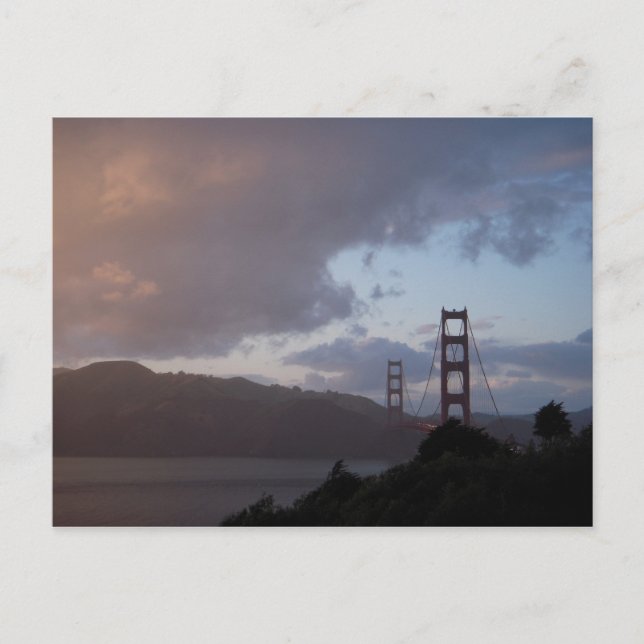 Cartão Postal Ponte ouro no Sunset (Frente)