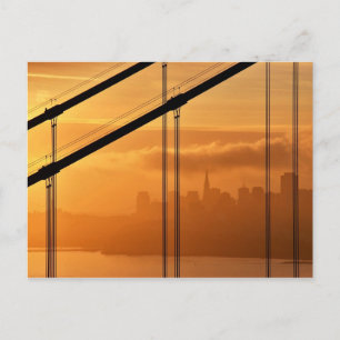 Cartão Postal Ponte ouro-Portão em frente a São Francisco