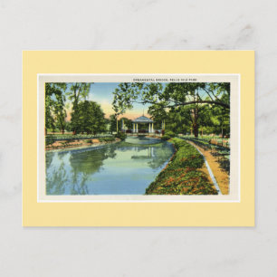 Cartão Postal Ponte parque Vintage Detroit Belle Isle