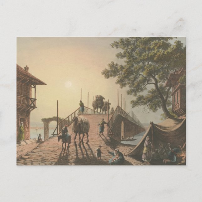 Cartão Postal Ponte piccolo, Pequena Ponte na Aldeia Islâmica (Frente)