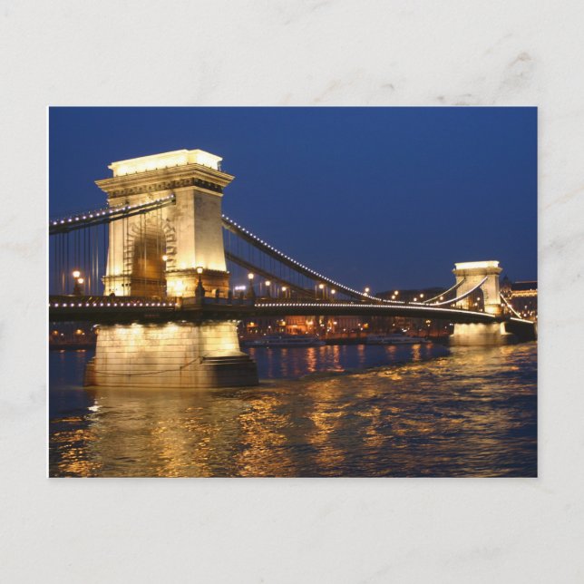 Cartão Postal Ponte principal de Budapeste (Frente)
