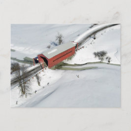 Cartão Postal Ponte Red Covered, Québec