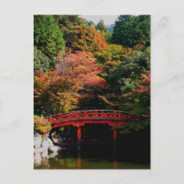 Cartão Postal Ponte Red Japonesa no outono
