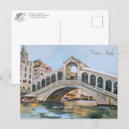 Cartão Postal Ponte Rialto | Veneza, Itália