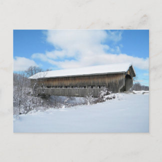 Cartão Postal Ponte Rodoviária Caine no inverno