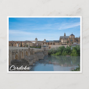 Cartão Postal Ponte romana e catedral em Córdova, Espanha