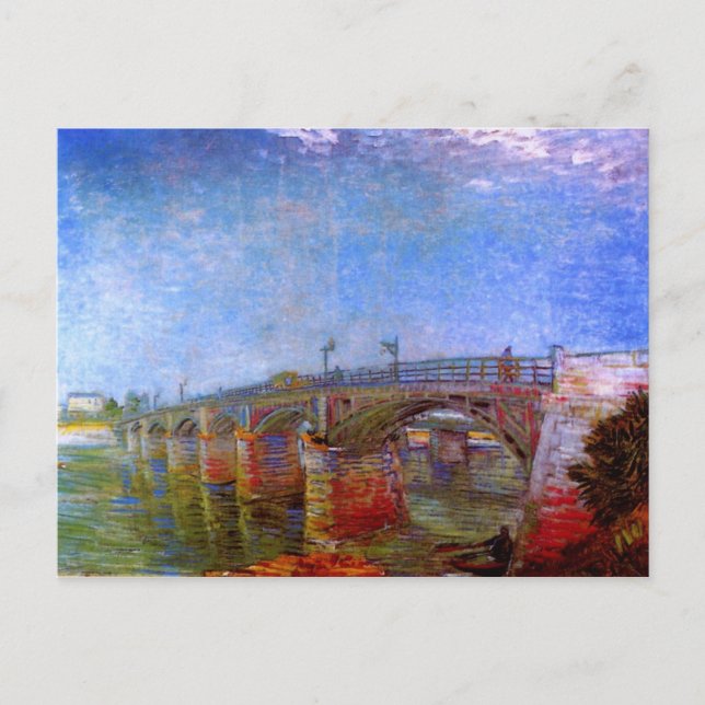 Cartão Postal Ponte Sena em Asnières (F240)Van Gogh de Belas Art (Frente)