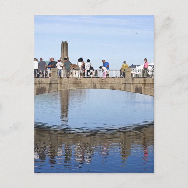 Cartão Postal Ponte Sobre O Lago Asbury Park NJ (Frente)