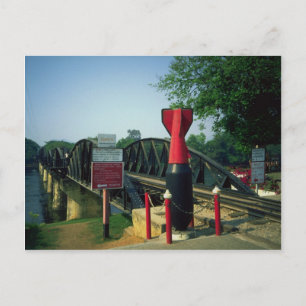 Cartão Postal Ponte sobre o rio Kwai, Kanchanaburi, Tailândia