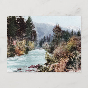 Cartão Postal Ponte sobre o rio Sacramento c.1900