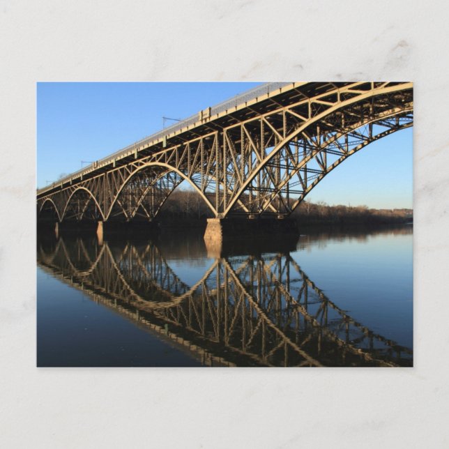 Cartão Postal Ponte sobre o rio Schuylkill (Frente)
